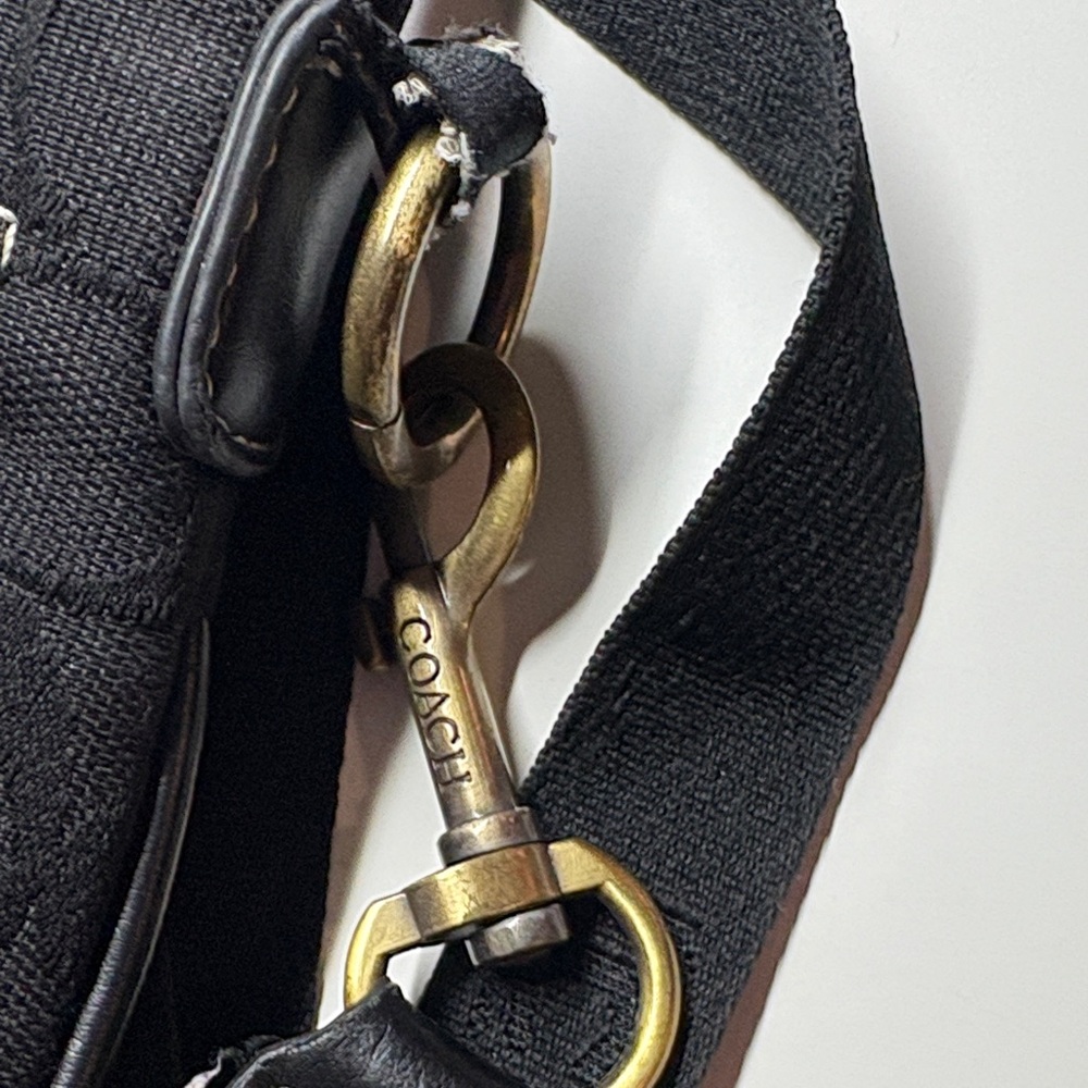 2006 Coach Patchwork Swingpack Flat Black Crossbo… - image 12